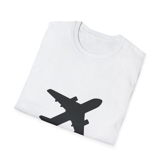 "Plane" White Adult Unisex T-Shirt
