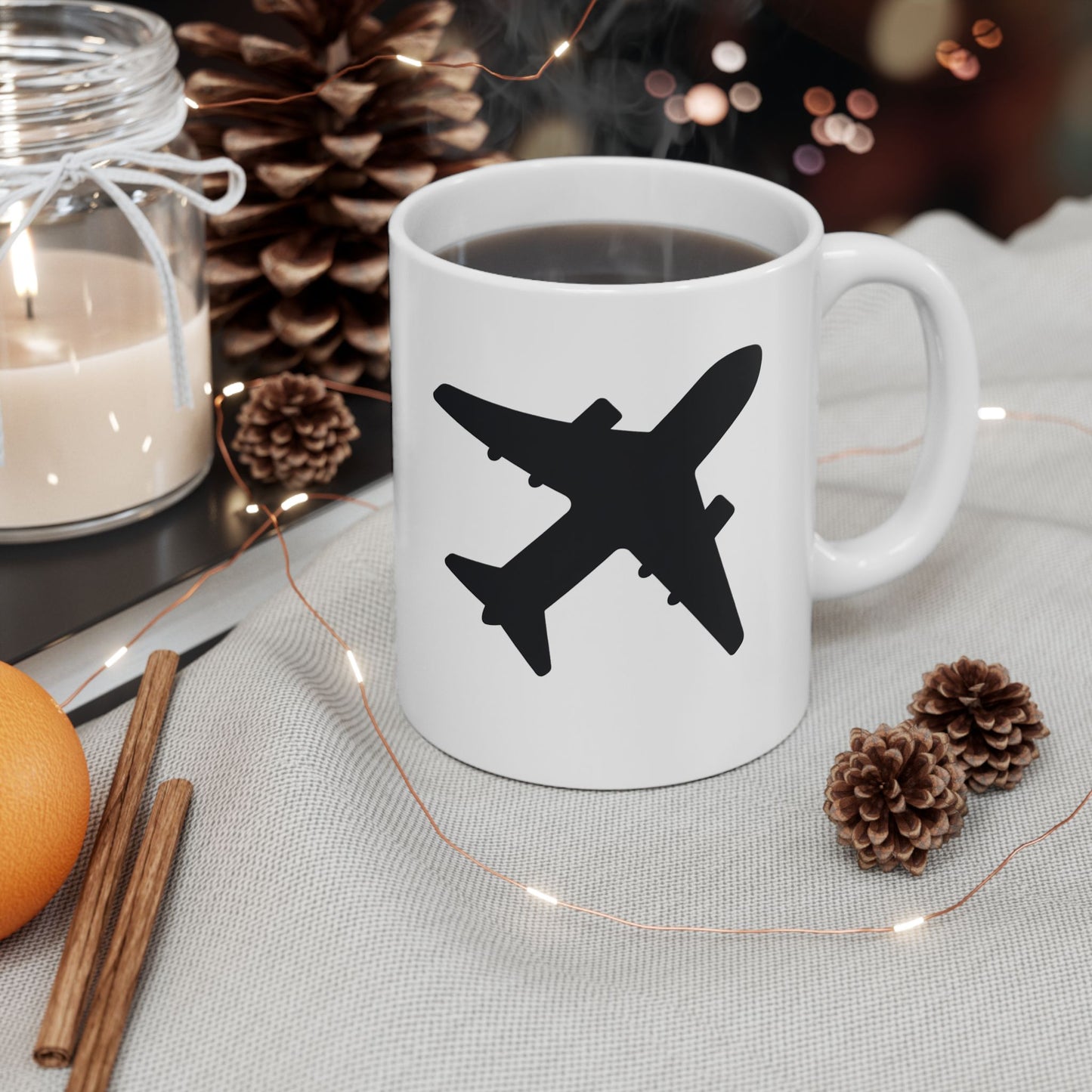 Plane White Coffee Mug