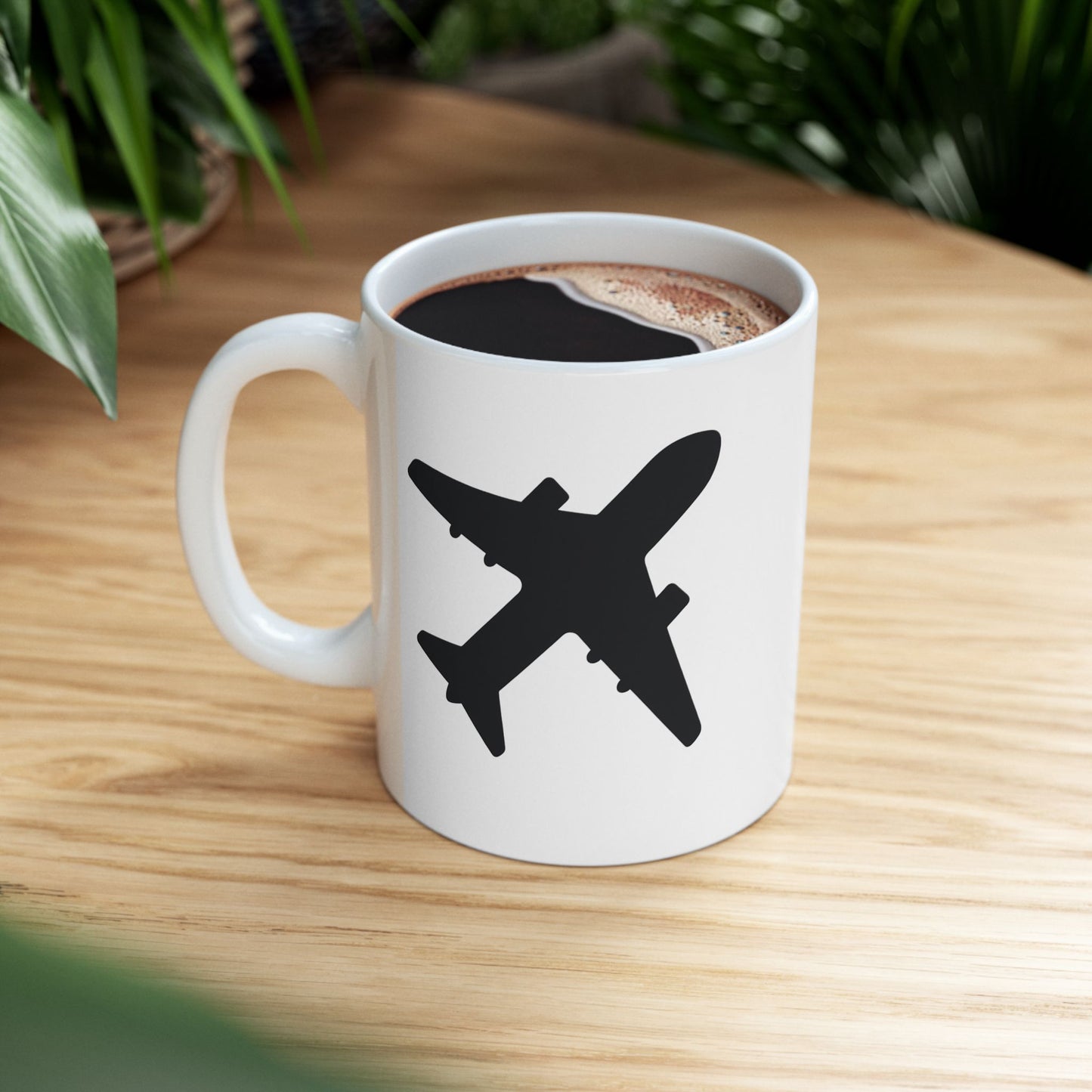 Plane White Coffee Mug